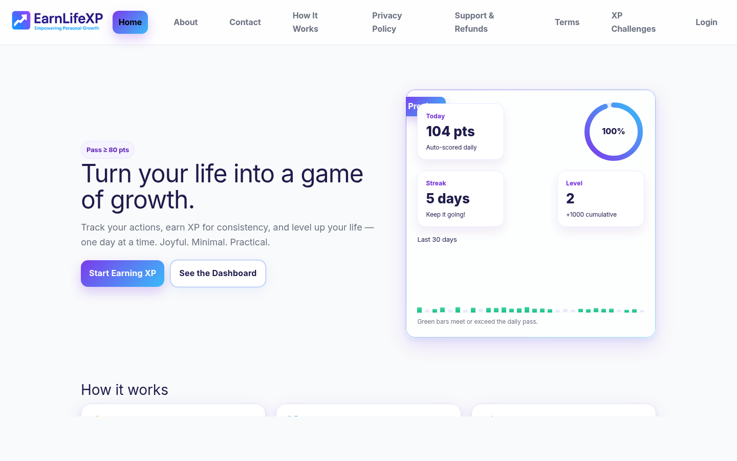 EarnLifeXP — Life Gamification Platform
