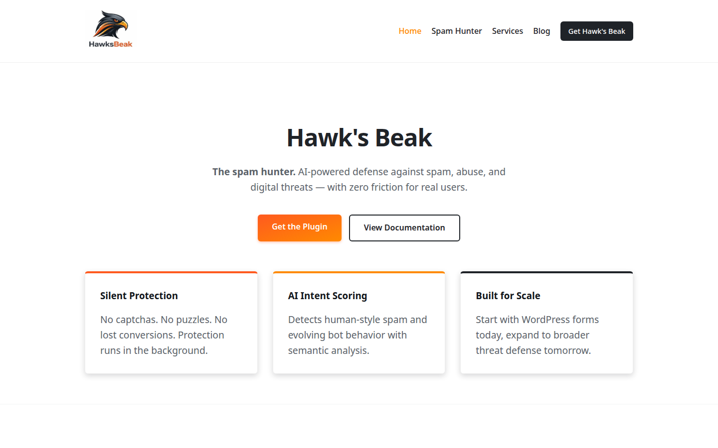 Hawk’s Beak — AI-Powered Spam Protection