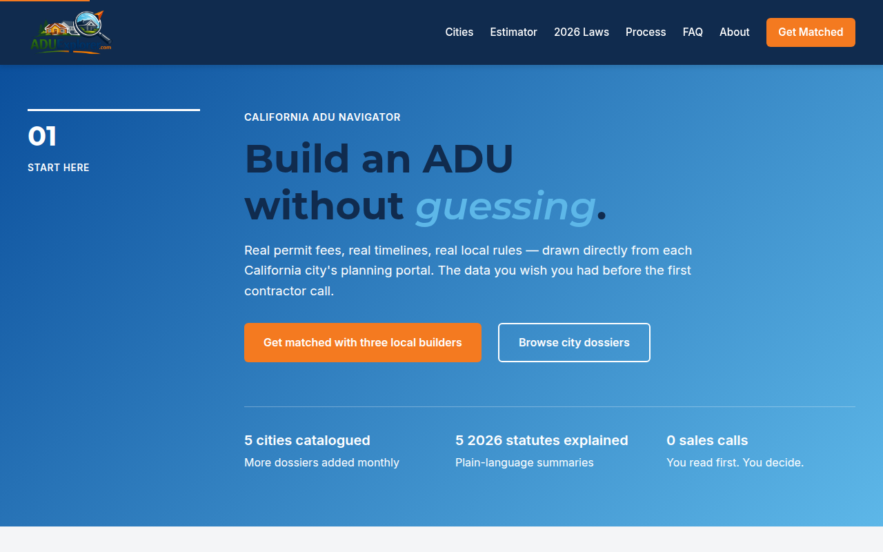 ADU Explorer — California ADU Navigator