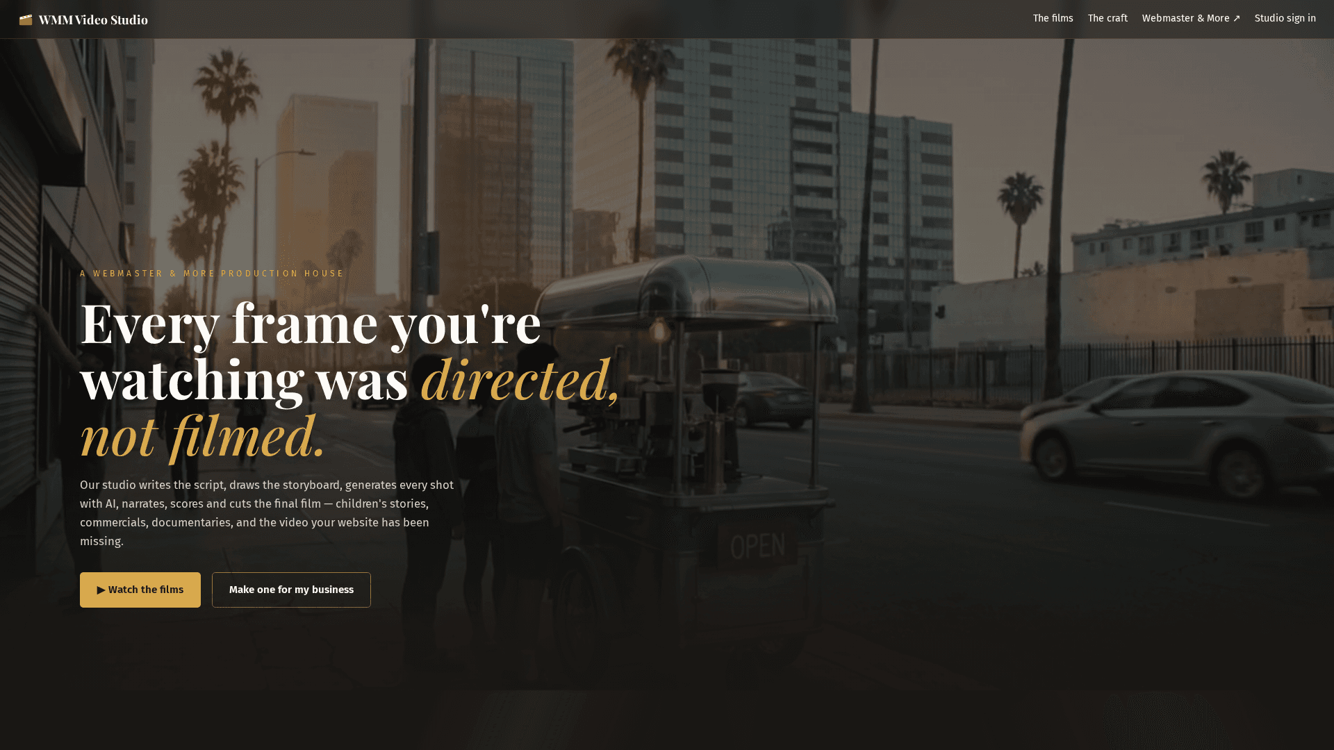 WMM Video Studio — AI Film Production House